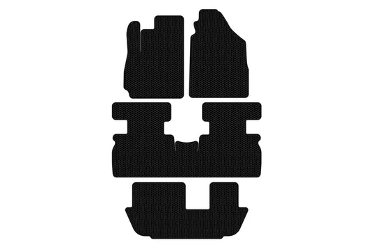 Rubber floor mats Carsuit (3 rows, black) for Jetour X70 2018- - image 1