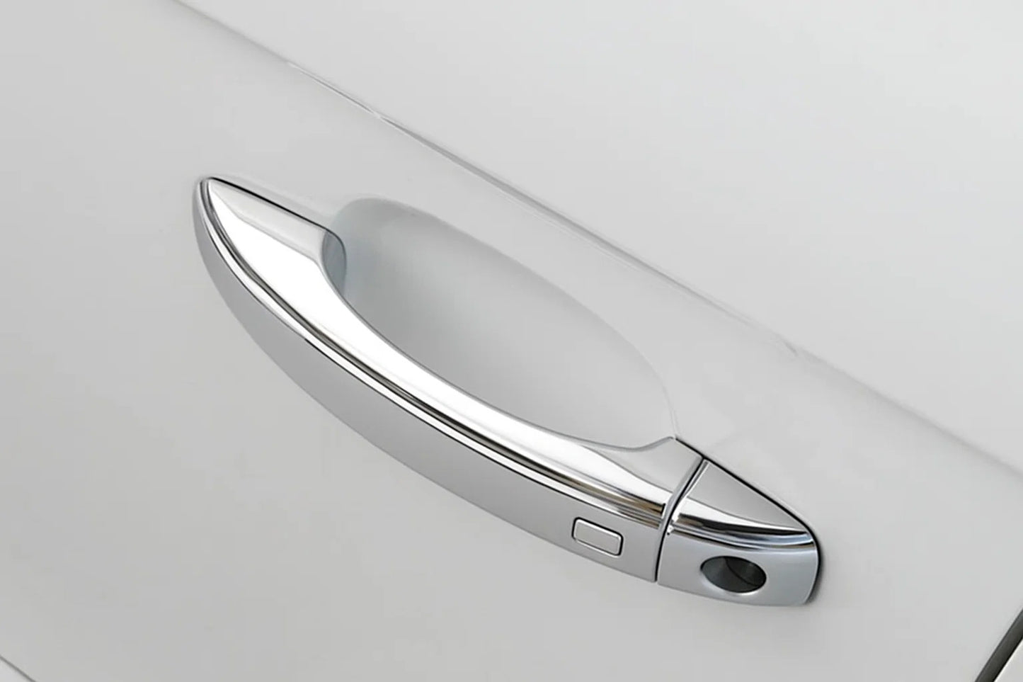 Chrome Door Handle Covers with Buttons (4 pcs, Stainless Steel) for Audi A5 2007-2015 - image 1