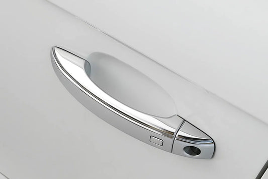 Chrome Door Handle Covers with Buttons (4 pcs, Stainless Steel) for Audi Q5 2008-2017 - image 1