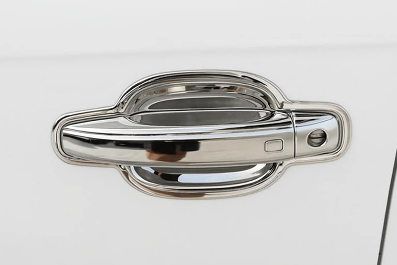 Chrome Door Handle Covers with Buttons (4 pcs, Stainless Steel) for Audi A8 2010-2018 - image 4