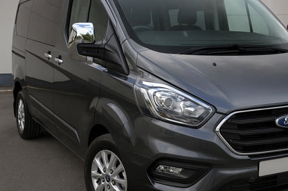 Mirror Covers Gray Matte (2 pcs, Plastic) for Ford Custom 2013-2022 - image 1