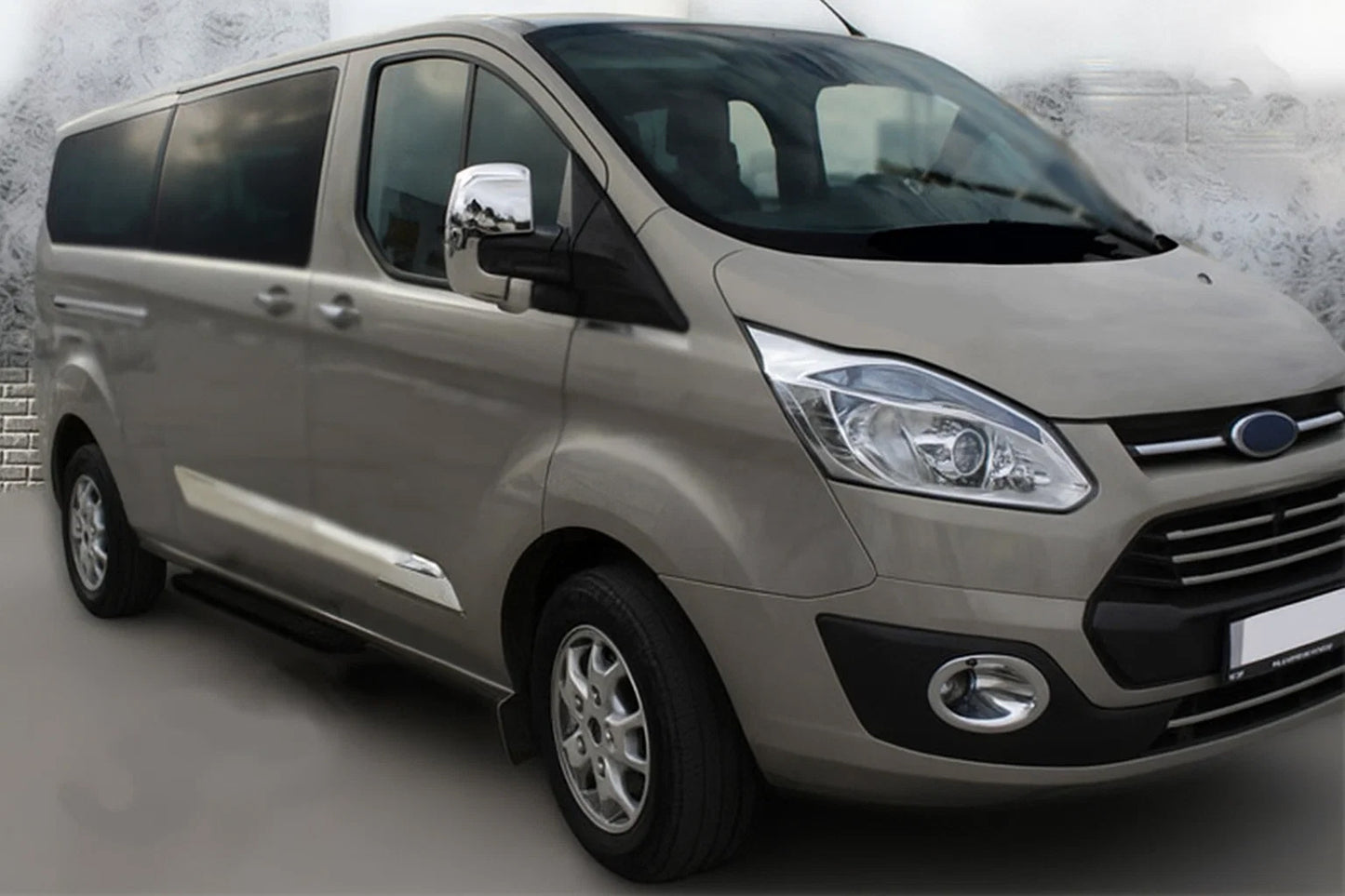 Mirror Covers Gray Matte (2 pcs, Plastic) for Ford Custom 2013-2022 - image 4