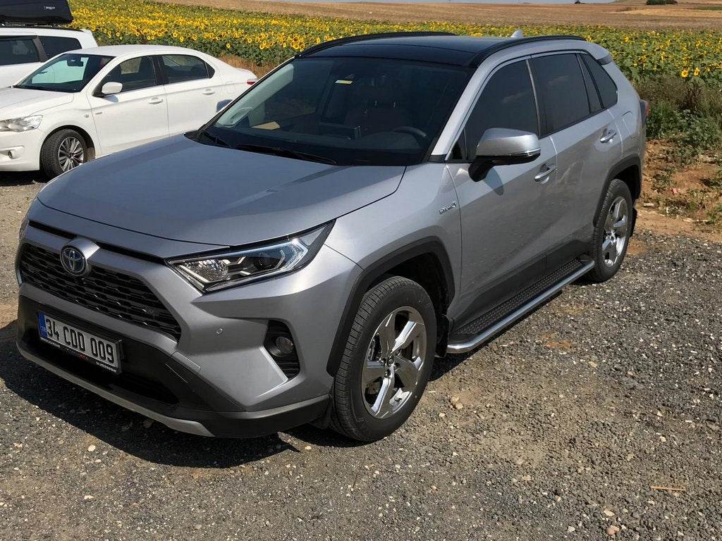 Maydos V2 side sills (2 pcs., aluminum with stainless steel) for Toyota Rav 4 2019- - Reelken Auto