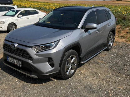 Maydos V2 side sills (2 pcs., aluminum with stainless steel) for Toyota Rav 4 2019- - Reelken Auto