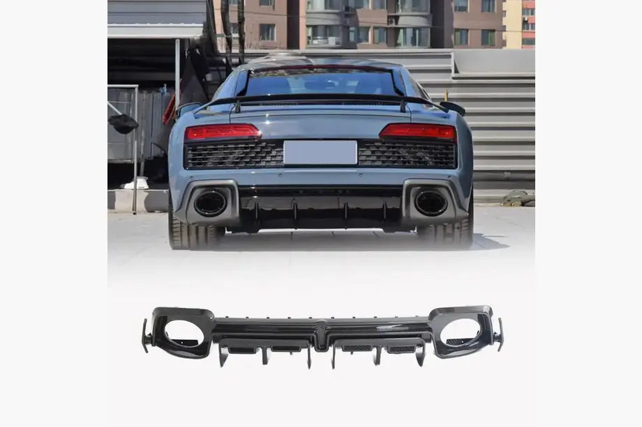 Rear Bumper Diffuser Prepreg Dry Carbon Fiber for Audi R8 2015- - image 1