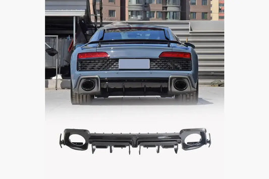 Rear Bumper Diffuser Prepreg Dry Carbon Fiber for Audi R8 2015- - image 1