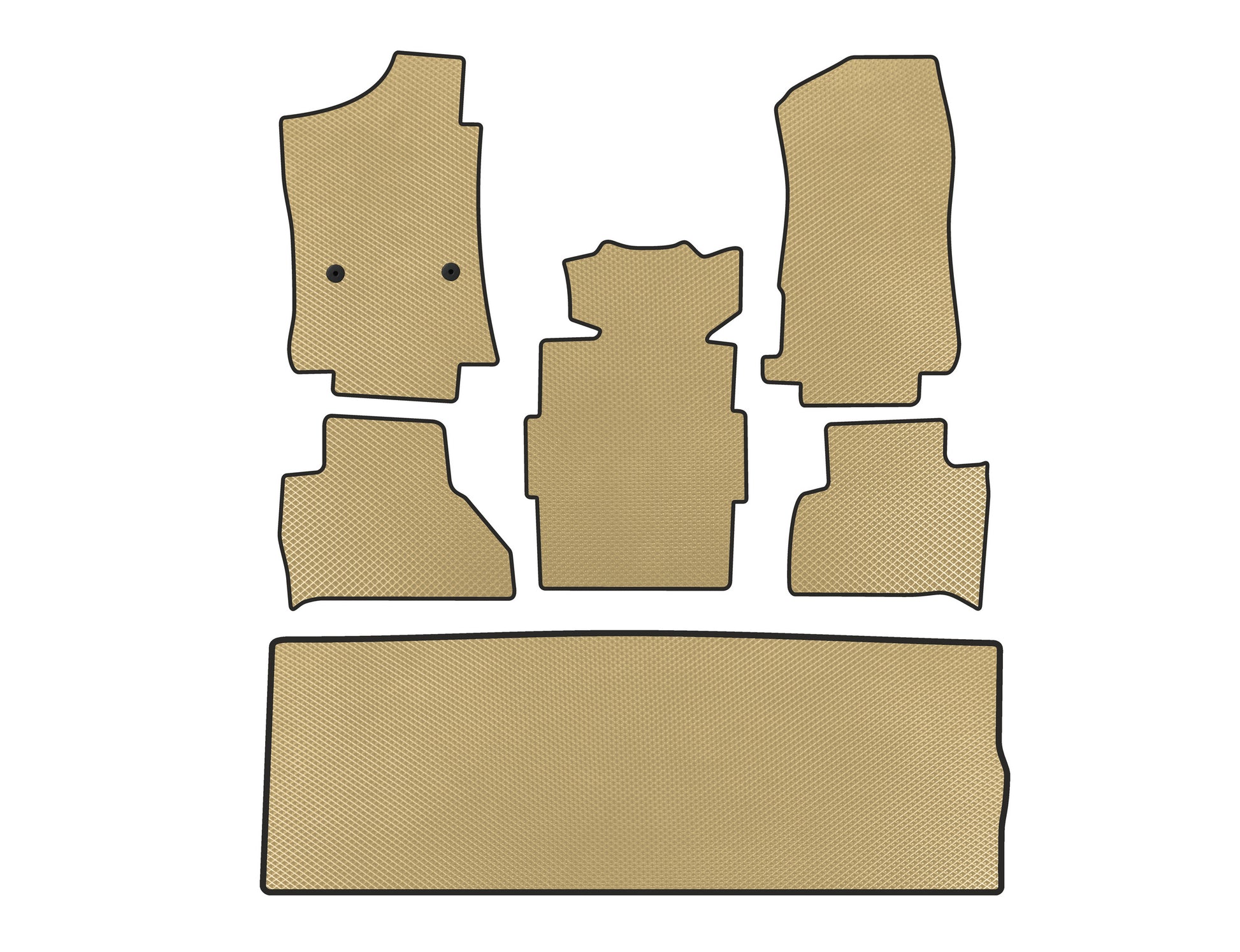 EVA Car Mats (3 Rows, Beige) for Cadillac Escalade 2014-2020 - image 1