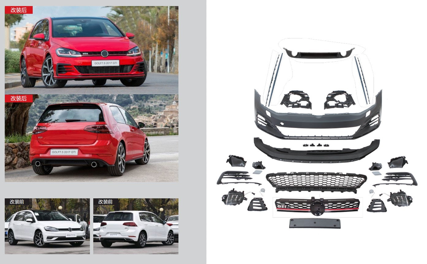 GTI Body Kit Set (For 2017-2020) for Volkswagen Golf 7/E-Golf 2012-2020 - image 1