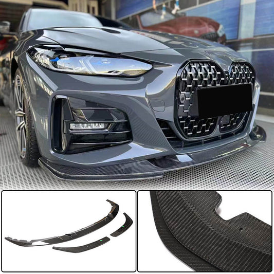 Front Bumper Lip Dry Carbon Fiber V4 (M-Sport) for BMW 4 series G22/23/26 2020- - image 1