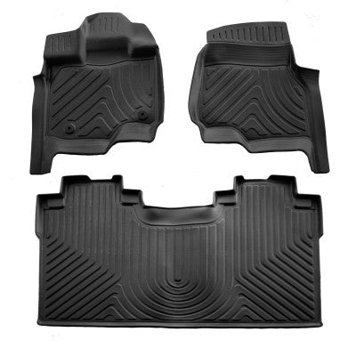 Rubber Floor Mats Stingray 3D (Crew Cab, 3 pcs) for Ford F-150 2014-2021 - image 1