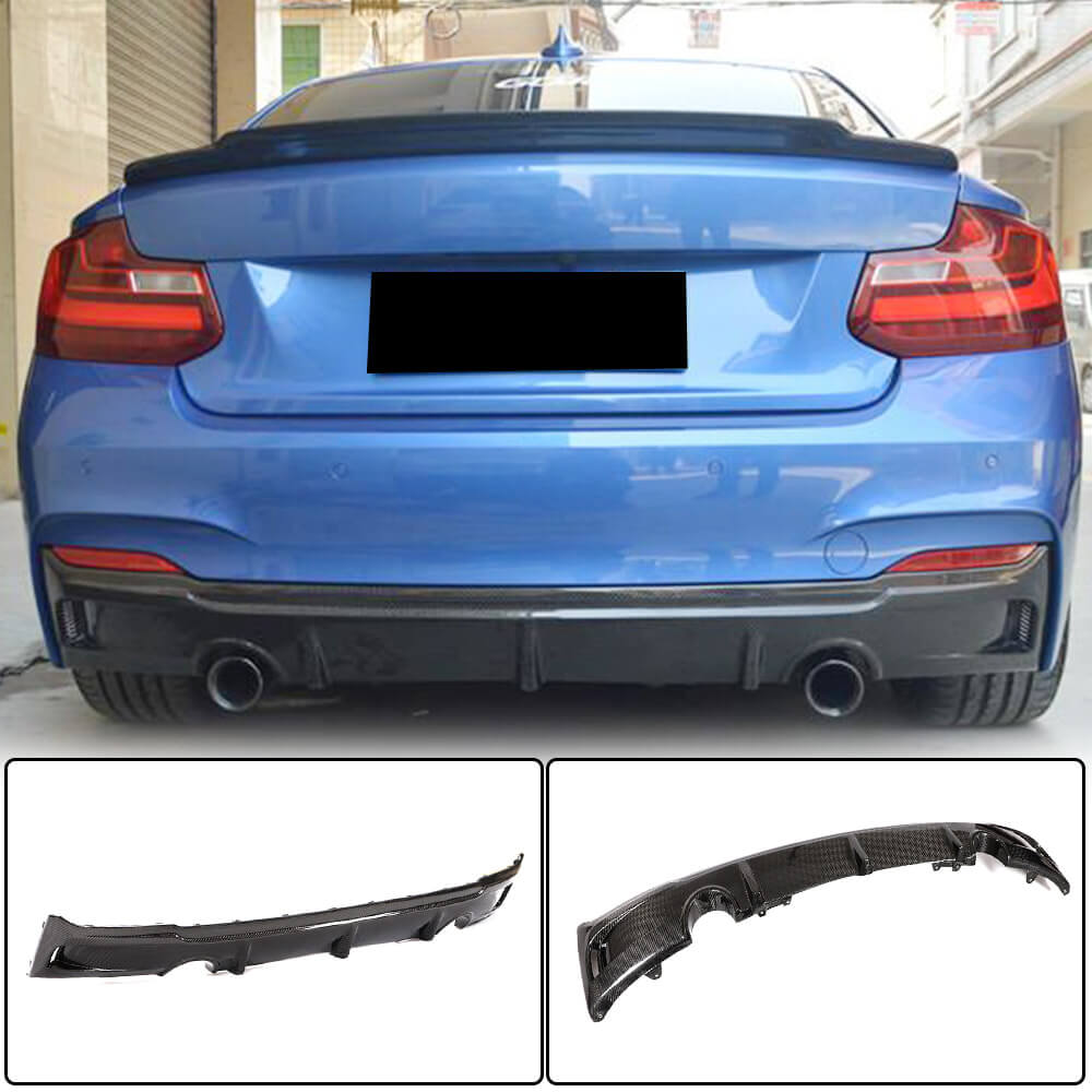Rear Diffuser V3 (for F22/F23 M-Sport, Carbon) for BMW 2 Series F22/F23 2014-2021 - image 1