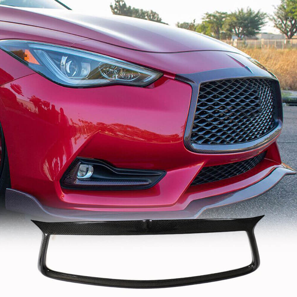 Front Grille Surround Trim (for Q60 2016-2022, Carbon) for Infiniti Q50/Q60 2013-2024 - image 1
