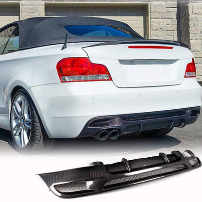 Rear Bumper Diffuser V1 for E82/E88 M-Sport, Carbon for BMW 1 Series E81/82/87/88 2004-2011 - image 1