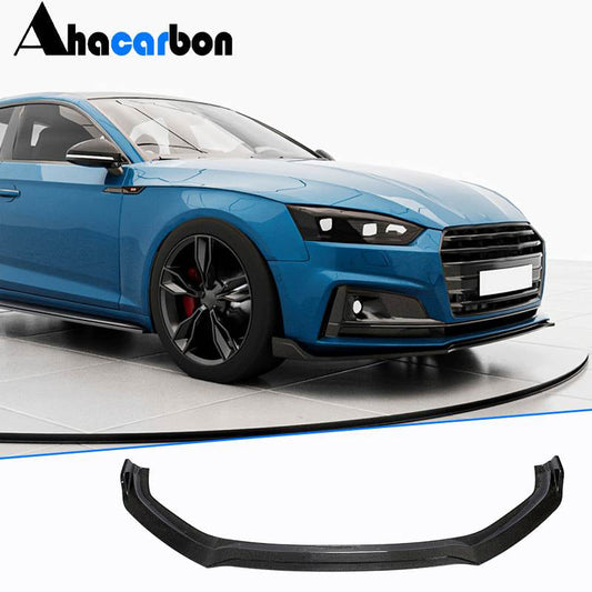 Front bumper lip V2 (for S-Line 2016-2020, Carbon) for Audi A5 2016-2025 - image 1