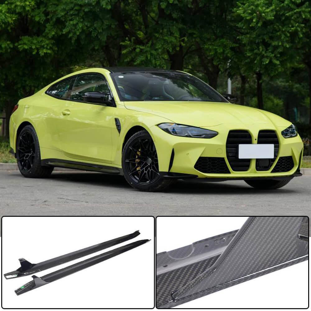 Side Skirts Dry Carbon Fiber V3 (for G82/G83) for BMW 4 series G22/23/26 2020- - image 1