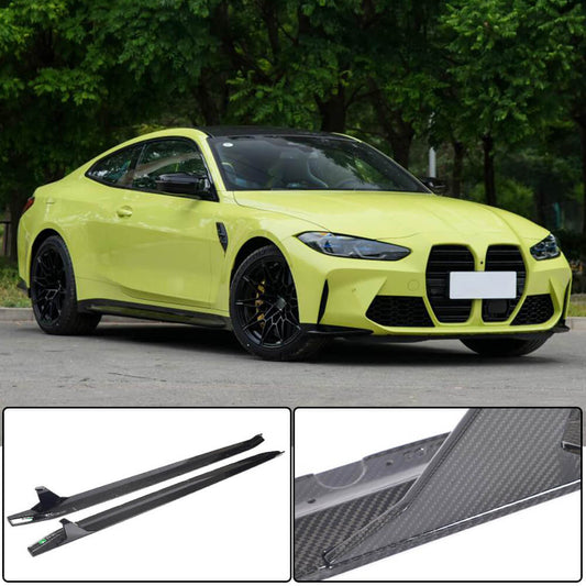 Side Skirts Dry Carbon Fiber V3 (for G82/G83) for BMW 4 series G22/23/26 2020- - image 1