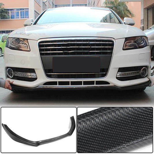 Front Bumper Lip (for Base 2007-2011, Carbon) for Audi A4 B8 2007-2015 - image 1