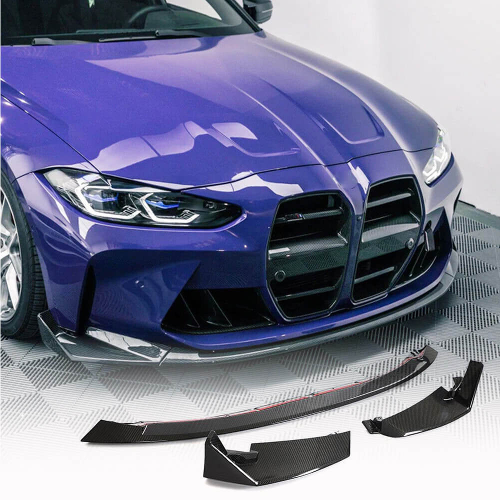 Front Bumper Lip V8 for G80, Carbon for BMW 3 Series G20/21 2018- - image 1