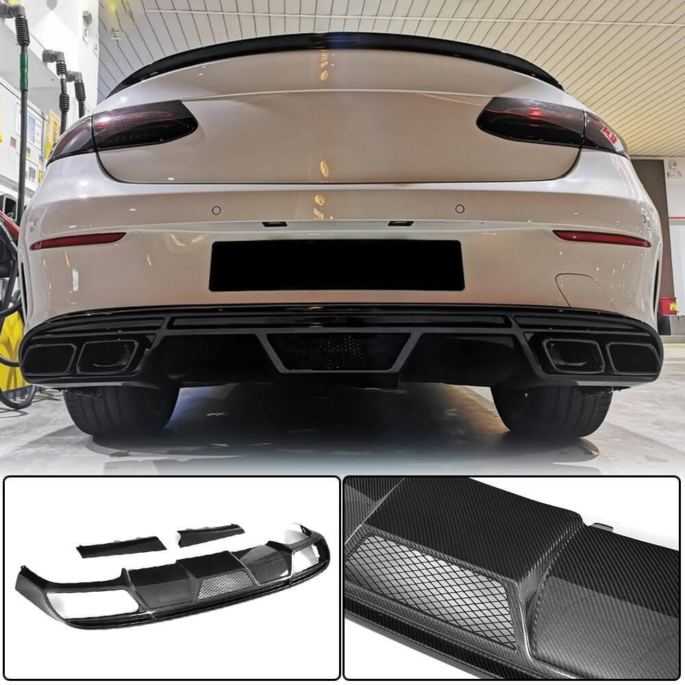 Rear bumper diffuser V1 (for AMG-Line 2017-2019, Carbon) for Mercedes E-class coupe C238 - image 1