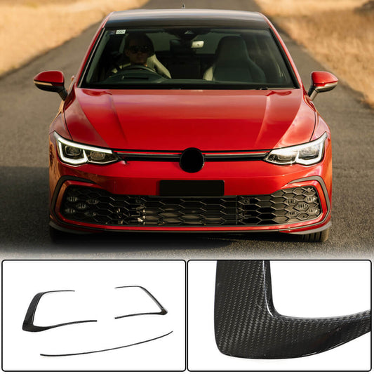 Dry Carbon Front Bumper Covers (for GTI HB) for Volkswagen Golf 8 2019- - image 1