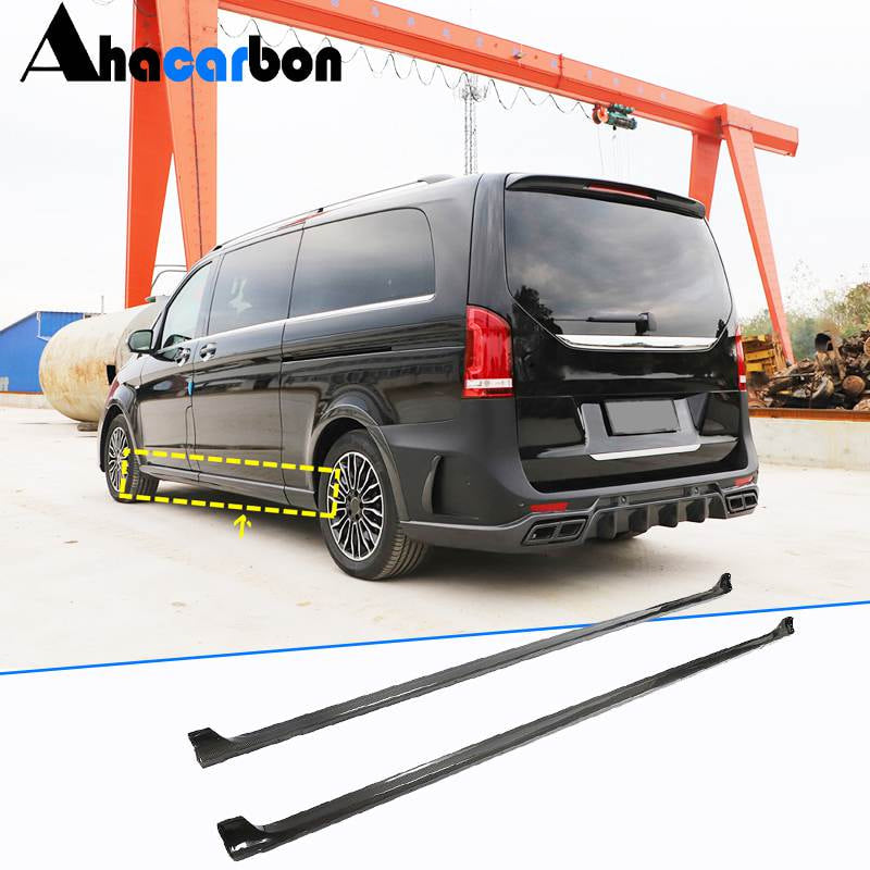 Side Skirts (Long Wheelbase, Carbon) for Mercedes Vito/V-class W447 2014- - image 1