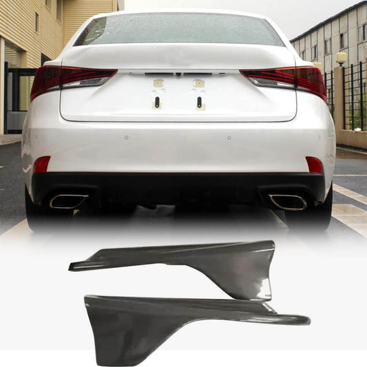 Covers on the rear bumper Flap (for F-Sport Base 2016-2020, Carbon) for Lexus IS 2013- - image 1