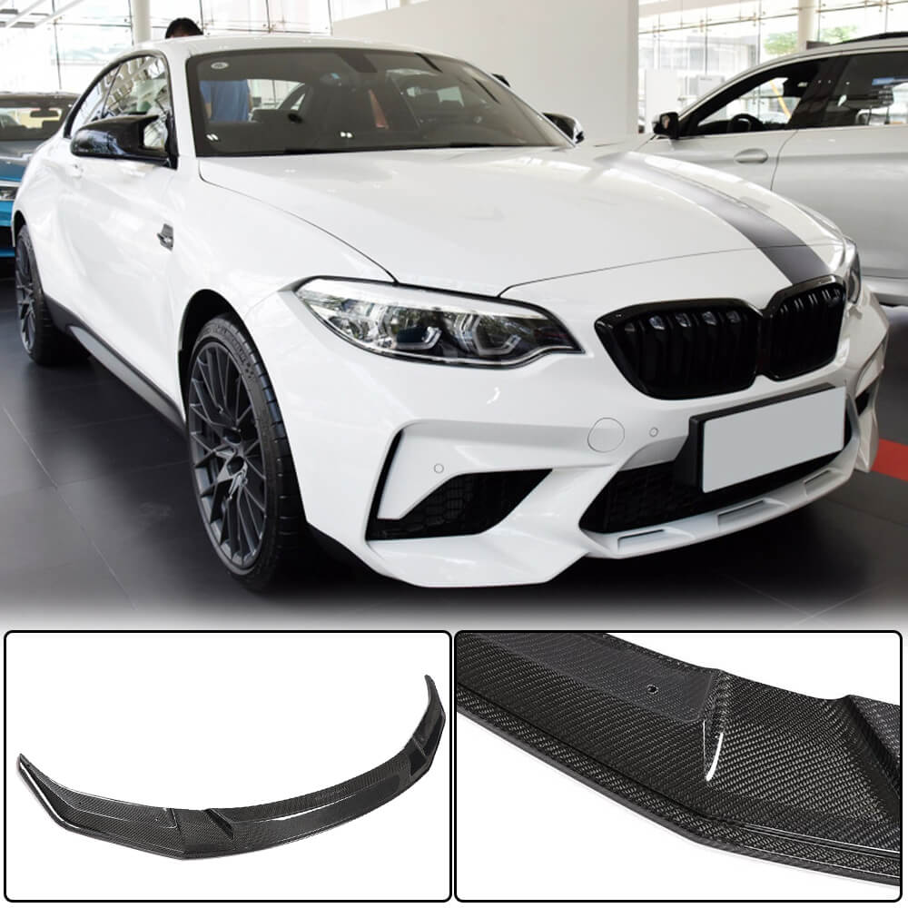 Front Bumper Lip V1 for F87 M2 Competition, Carbon for BMW 2 Series F22/23 2014-2021 - image 1
