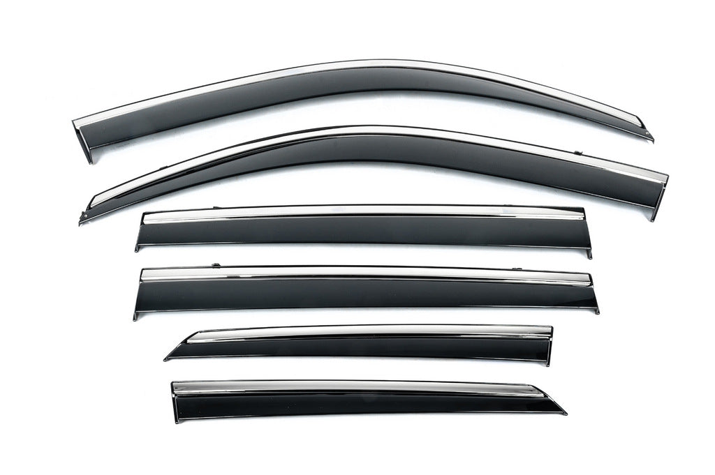 Niken Luxury Chrome Window Deflectors (2020-2023, 6 pcs) for Hyundai Santa Fe 4 2018-2023 - image 1