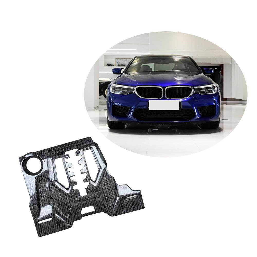 Car Engine Valve Protector Hood Bonnet Cover Carbon Fiber (for F90) for BMW 5 Series G30/31 2017-2023 - image 1