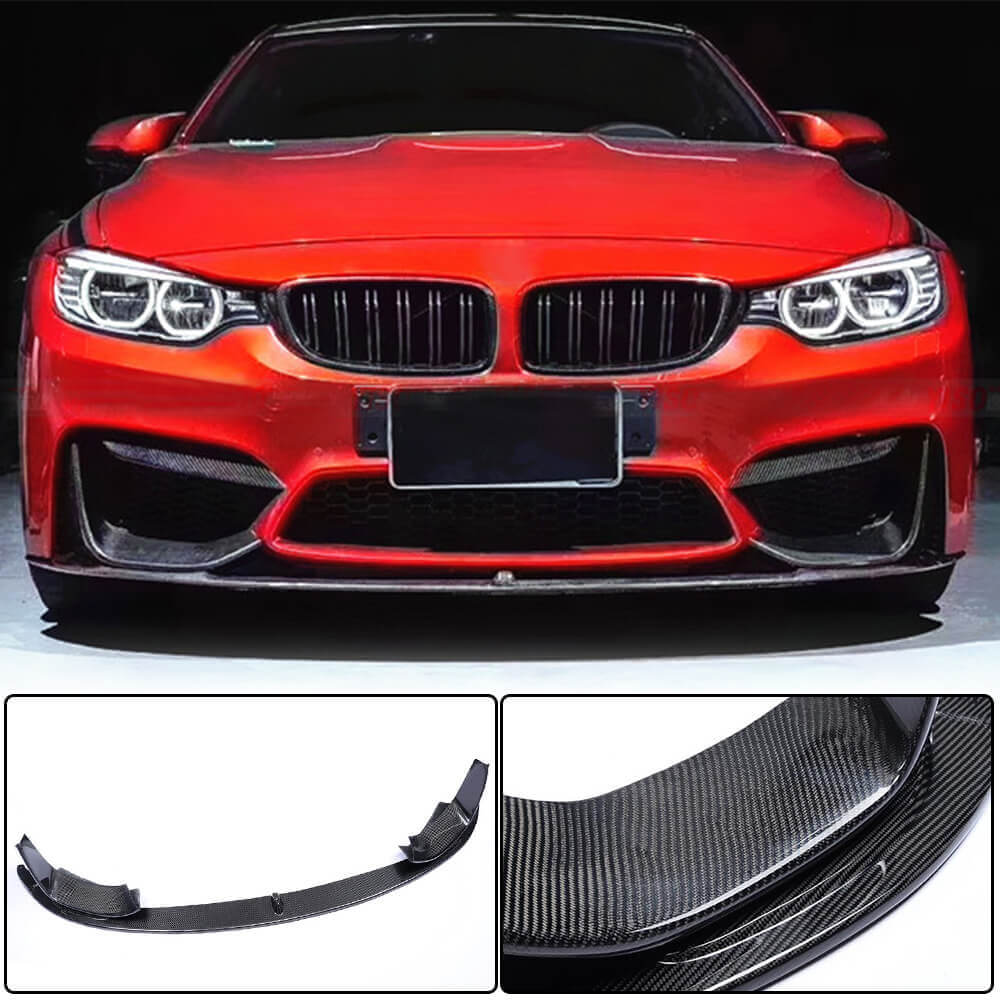 Front Bumper Lip V13 (for F82/F83, Carbon) for BMW 4 Series F-32 2012-2020 - image 1