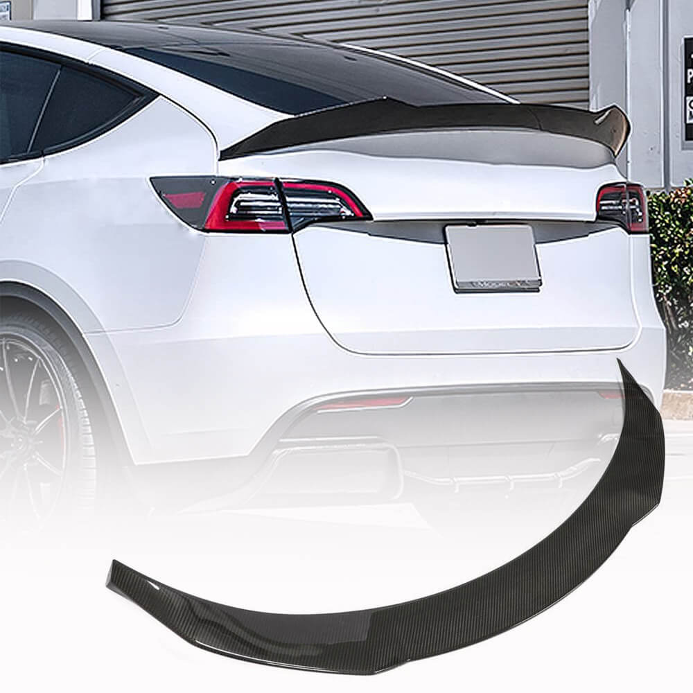 Rear Trunk Spoiler Dry Carbon Fiber V4 (2020-2023) for Tesla Model Y - image 1
