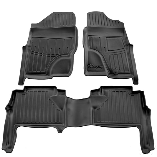 Stingray 3D Rubber Car Mats Right-Hand Drive (Set of 3) for Nissan Navara 2006-2015 - image 1