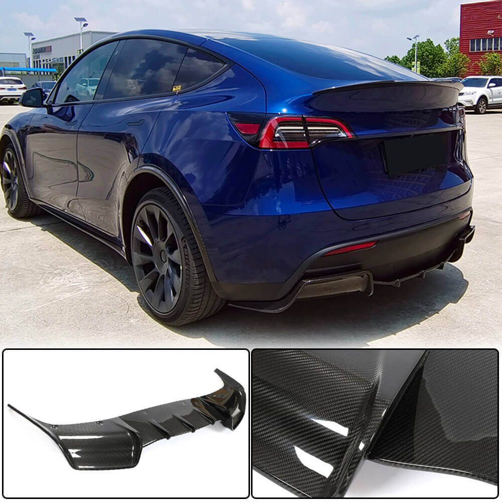 Rear Bumper Diffuser Dry Carbon Fiber V1 (2019-2021) for Tesla Model Y - image 1