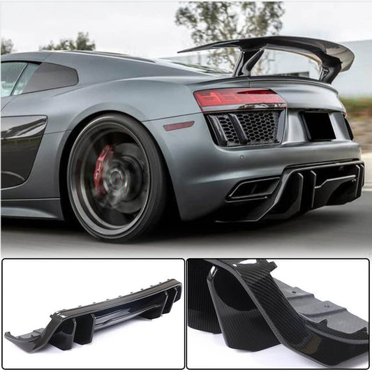 Rear Bumper Diffuser Dry Carbon Fiber for Audi R8 2006-2015 - image 1