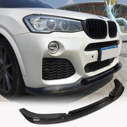 Front bumper lip (for M-Sport 2014-2018, Carbon) for BMW X3 F25 2011-2018 - image 1