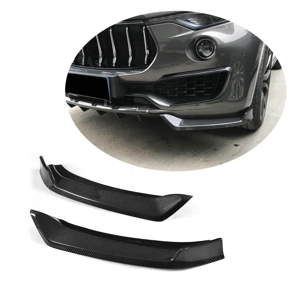 Carbon Front Bumper Flaps (for Base/S) for Maserati Levante 2016- - image 1