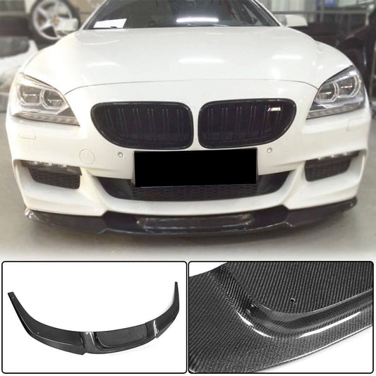 Front Bumper Lip Carbon Fiber V2 (M-Sport) for BMW 6 F12/F13/F06 2011-2015 - image 1