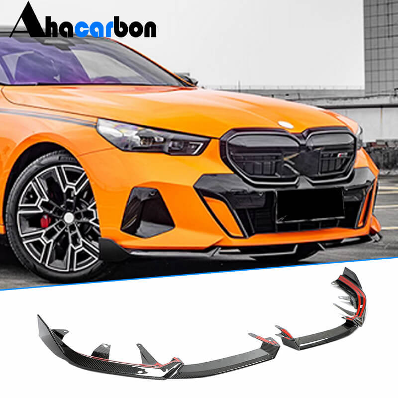 Front Bumper Lip (for M-Sport, Carbon) for BMW 5/i5 Series G60/60E/61 2023- - image 1