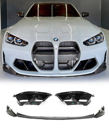 Front Bumper Lip V4 for G82/G83, Carbon for BMW 4 Series G22/23/26 2020- - image 1