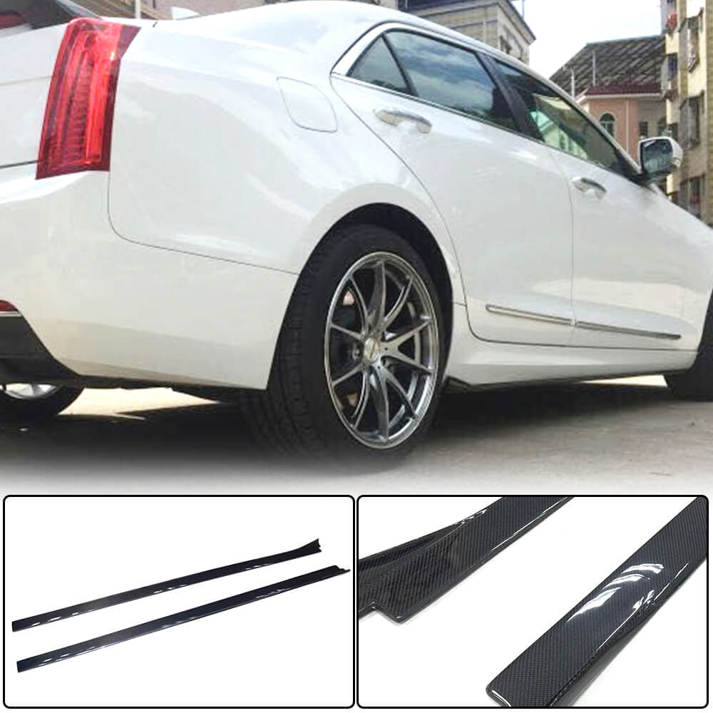 Side Skirts (Carbon) for Cadillac ATS 2012-2019 - image 1