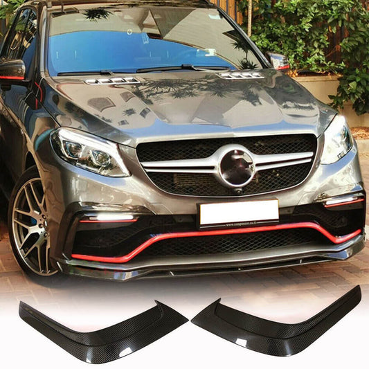Covers on the front bumper (for GLE63 AMG, Carbon) for Mercedes GLE coupe C292 2015-2019 - image 1