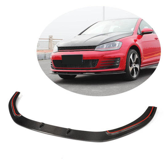 Front Bumper Lip V2 for GTI HB 2012-2017 Carbon for Volkswagen Golf 7/E-Golf 2012-2020 - image 1