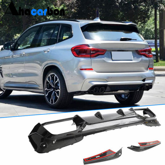 Rear Bumper Diffuser With Splitters Carbon Fiber (for F97) for BMW X3 G01 2018- - image 1