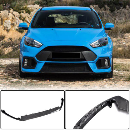 Front Bumper Lip Spoiler (for RS 2015-2017, Carbon) for Ford Focus III 2011-2017 - image 1