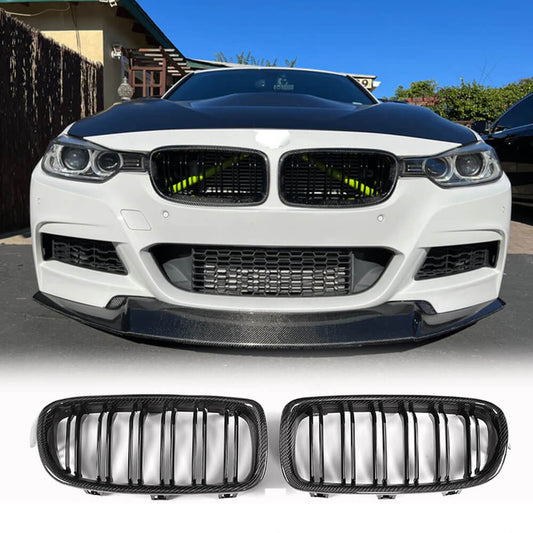 Grilles M-Look V1 (Carbon) for BMW 3 Series F-30/31/34 2012-2019 - image 1