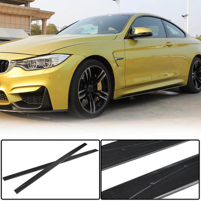 Side Skirt Extensions V5 (for F82/F83, Carbon) for BMW 4 Series F-32 2012-2020 - image 1