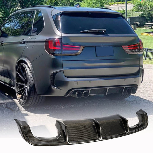 Rear Bumper Diffuser Carbon Fiber V2 (for F85) for BMW X5 F-15 2013-2018 - image 1