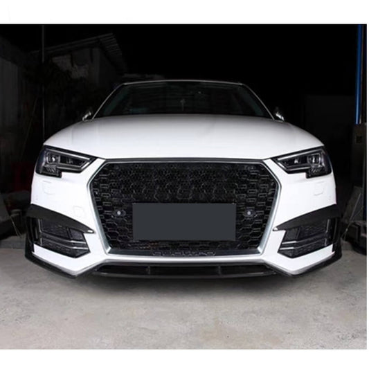 Front bumper lip spoiler Lip V2 (for S-Line Sedan 2015-2019, Carbon) for Audi A4 B9 2015-2024 - image 1