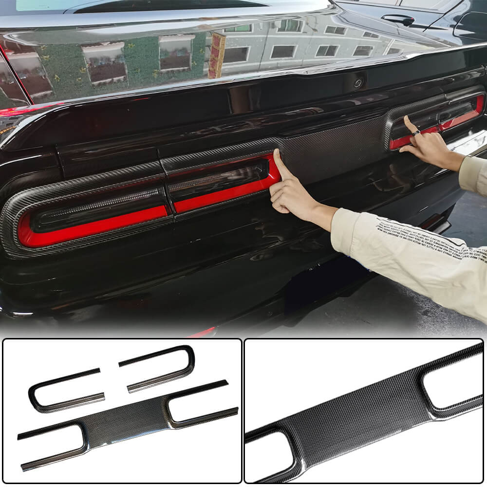 Cover on the trunk lid (2015-2023, Carbon) for Dodge Challenger 2008-2023 - image 1