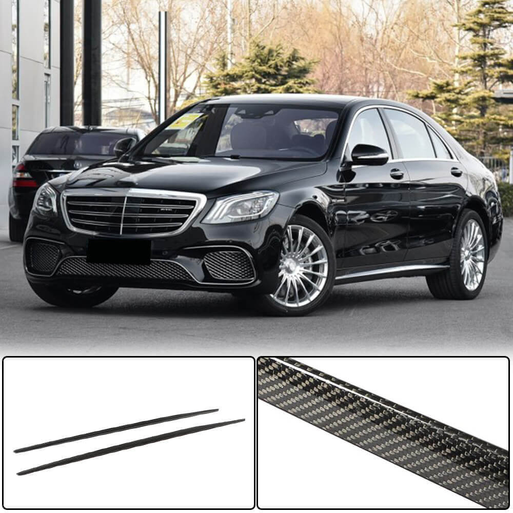 Side Skirts (for S63 AMG 2014-2017, Carbon) for Mercedes S-сlass W222 2013-2022 - image 1